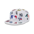 MLB All Over Logo 59FIFTY Cerrada Blanca