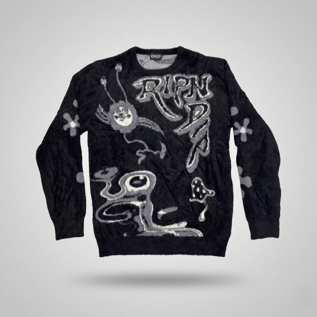 Space Walk Mohair Sweater (Black)