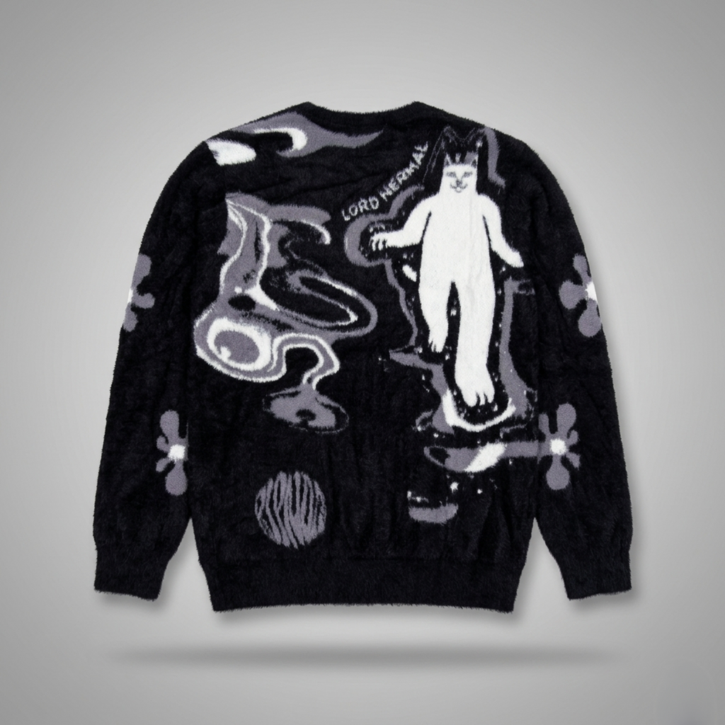 Space Walk Mohair Sweater (Black)