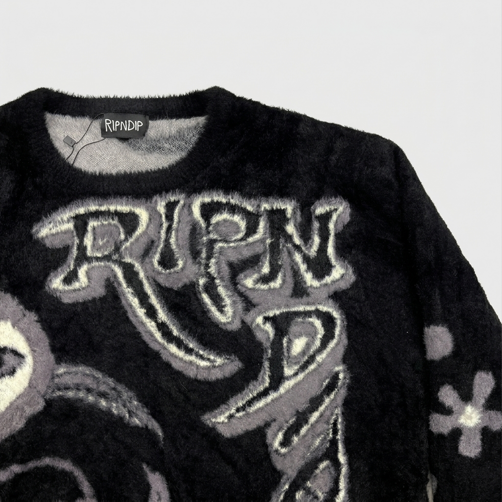 Space Walk Mohair Sweater (Black)
