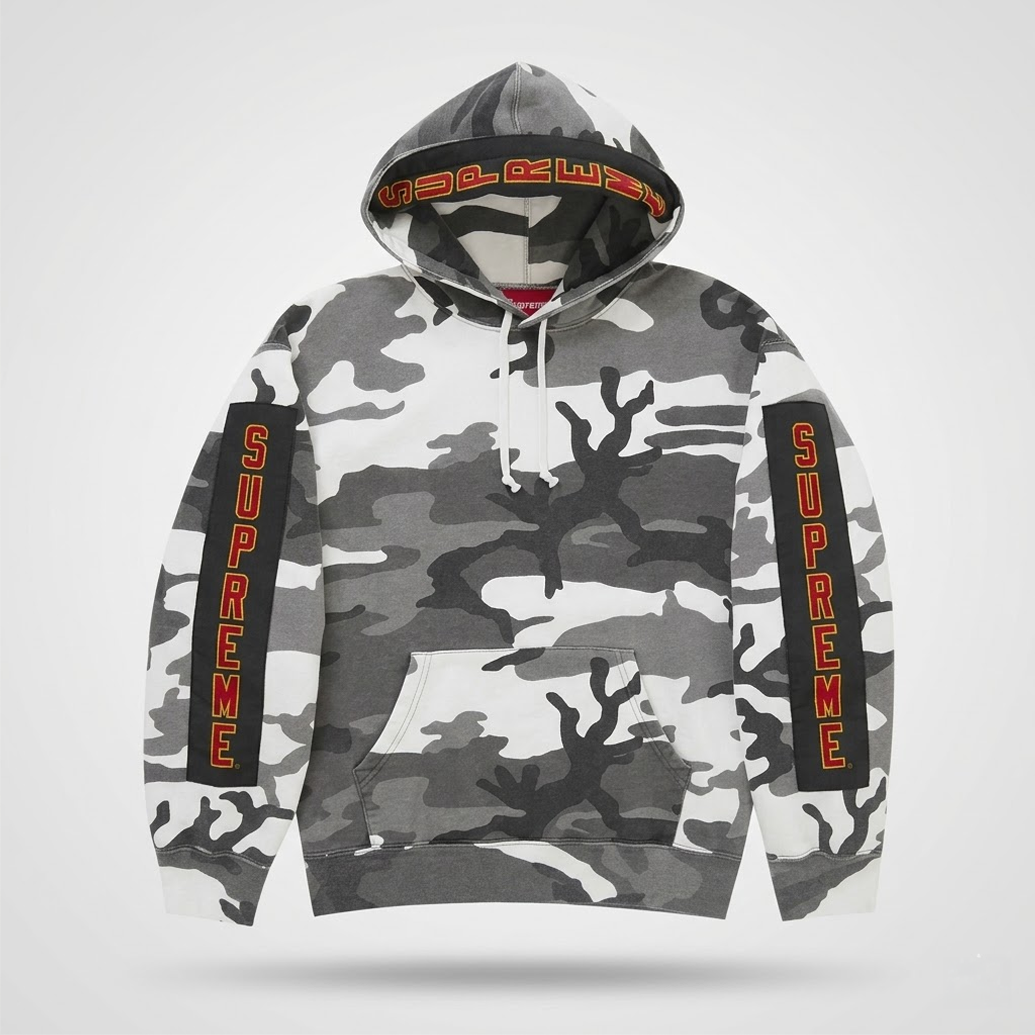 Sudadera Supreme Woven Patches Hooded Sweatshirt 'Snow Camo'